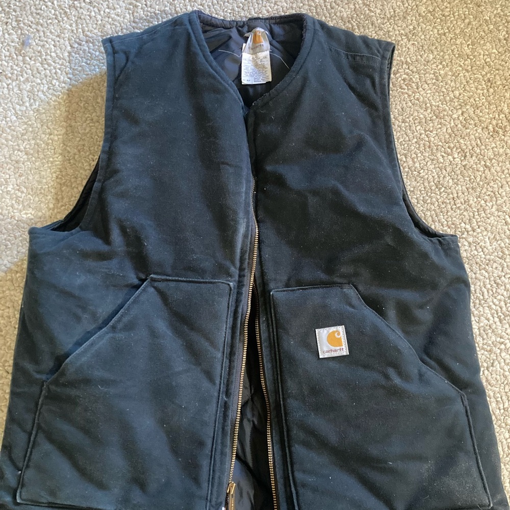 Carhartt Black Arctic Lined Med Vest.